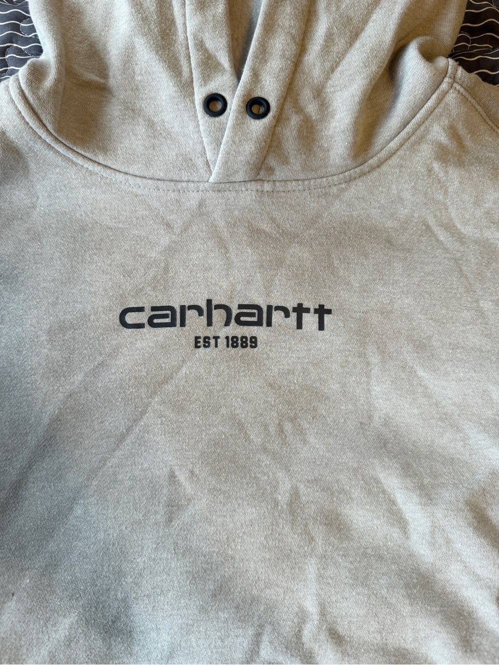 Carhartt Olive Green Logo Hoodie